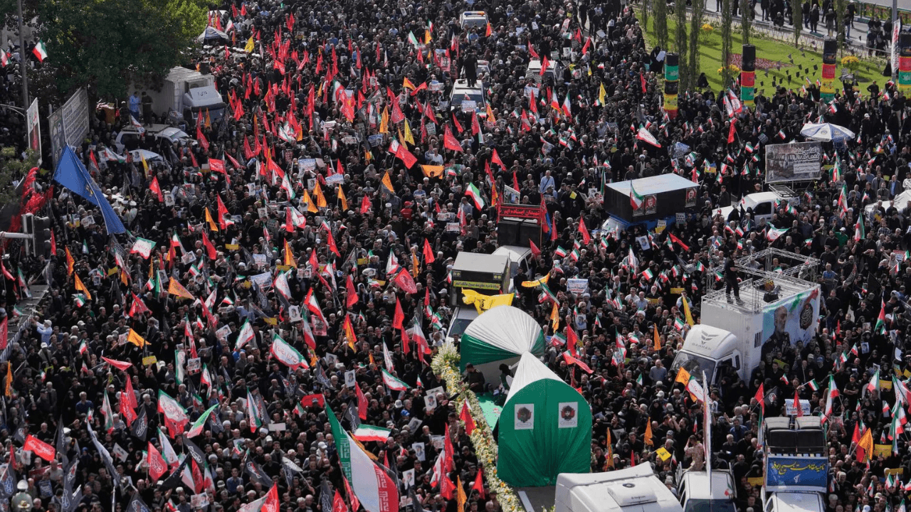 Iran buries top military commanders killed in Israel war; thousands join in funeral