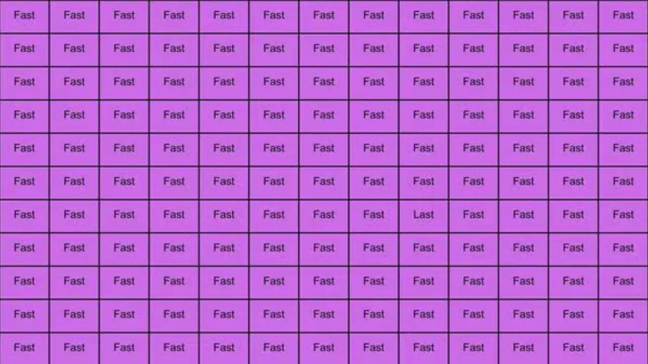 Only the sharpest will spot the odd word “last” in 7 seconds