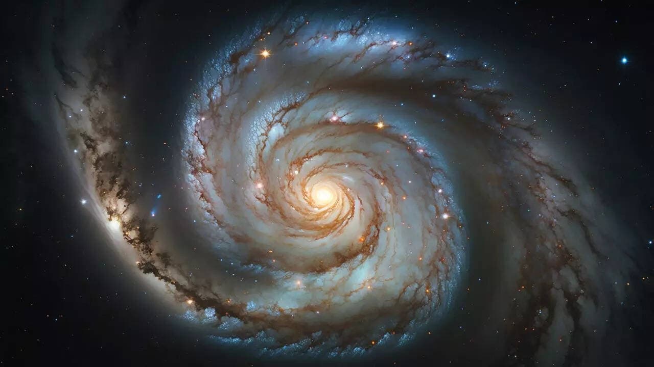 What explains a grand-design spiral galaxy only 1.5 billion years after the Big Bang